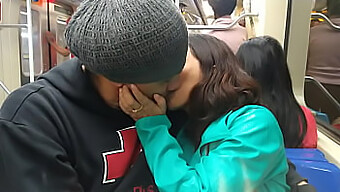 Public Threesome In A Subway Train In São Paulo With Bluezao