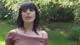 Brunette With Big Tits Gives A Public Blowjob For Cash