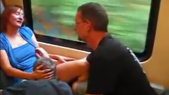 German Train Ride Turns Into A Threesome