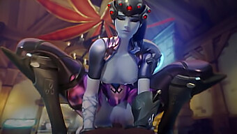 การรวบรวม Hentai ที่มี Dva และ Mercy ขี่ Dick ใน 3d