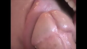 Intense Oral Action On A Close-Up