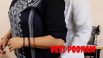 Desi Poonam ได้รับการยืดหีของเธอโดยความยาวของควยใหญ่