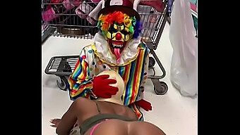 Amateur Clown Gets His Penis Sucked In Public