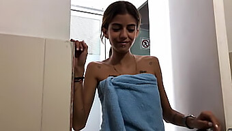 Young Indian Stepsister Receives Cum On Her Face After Catching Me Masturbating