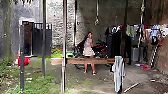 A Colombian Coed Receives A Steamy Encounter From Her Teacher In The Backyard