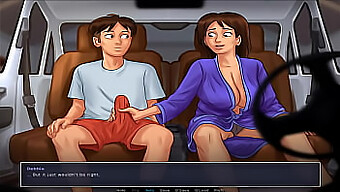 Summer Fun With Dark-Haired Teen In Porn Game.