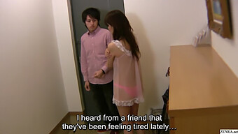 A Shy Japanese Mature Woman Opens The Door In Her Underwear, Leading To An Erotic Encounter