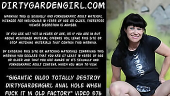 Dirty Gardener Girl Takes On A Huge Dildo In A Halloween Anal Adventure