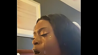 Sloppy Throat Fuck And Blowjob From A Busty Ebony Slut