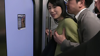 Mature Woman Gets A Handjob On Public Transport