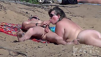 Amateur Nude Blowjob On A Beach With A Spycam